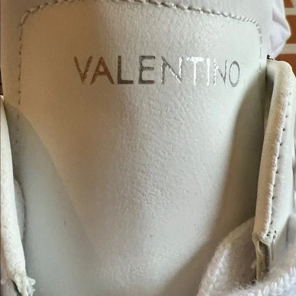 Valentino Women's White Sneakers with Black and Silver Accents - Picture 4 of 13